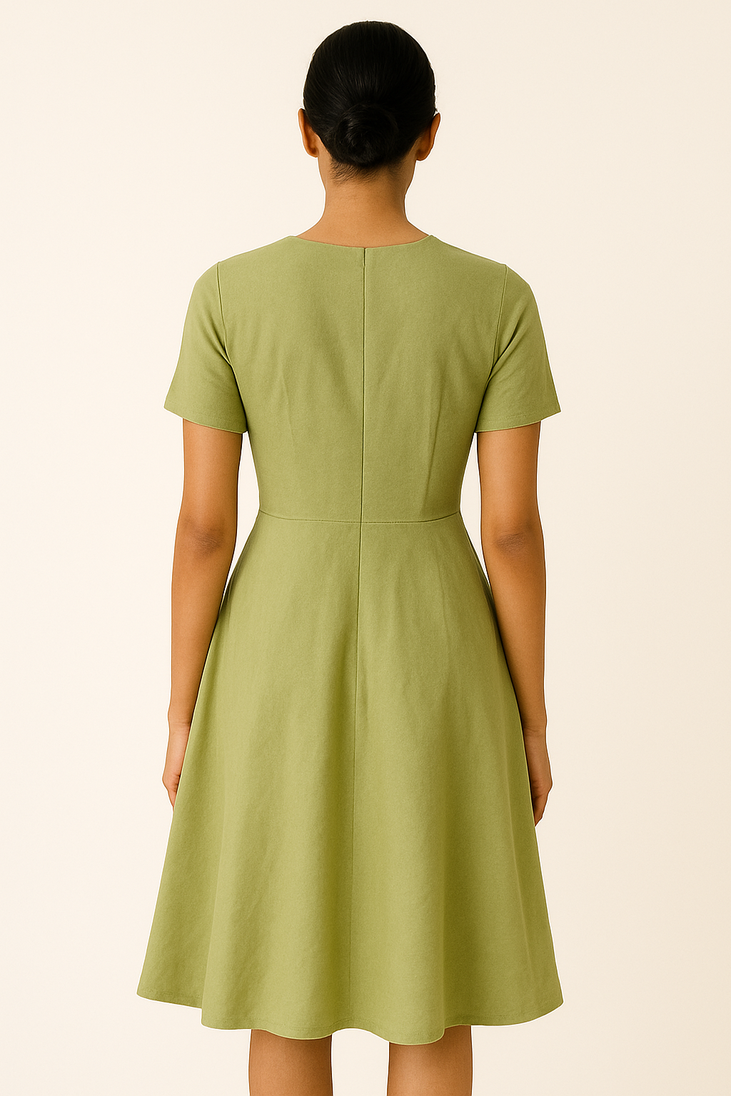 KOSU Hemp – Classic Green Fit & Flare Dress