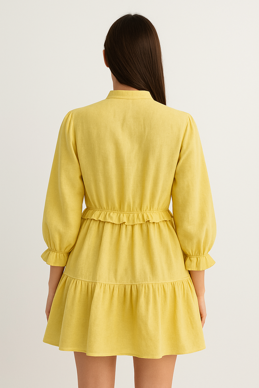 Kosu Hemp – Sunshine Yellow Hemp-Linen Tunic Dress