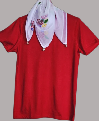  White Floral Scarf sold 