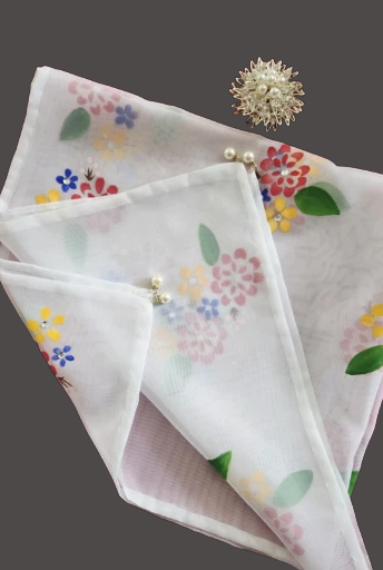  White Floral Scarf sold 