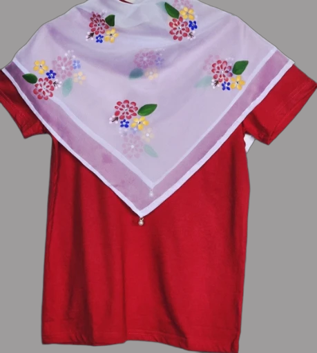  White Floral Scarf sold 