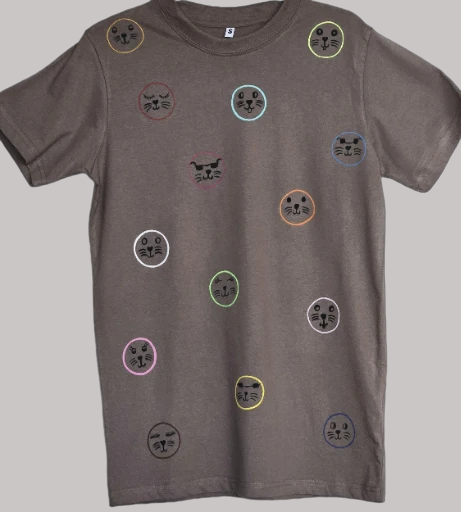 Non Gildan Handpainted Graphic design  cat lovers T-shirt small size 