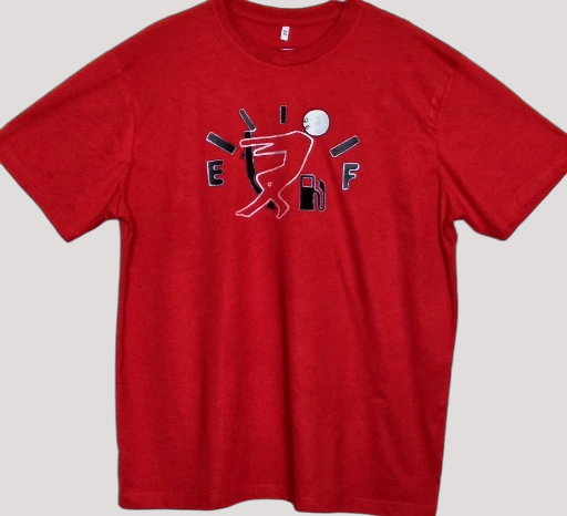 Non Gildan handpainted Red Graphic T-Shirt large size 