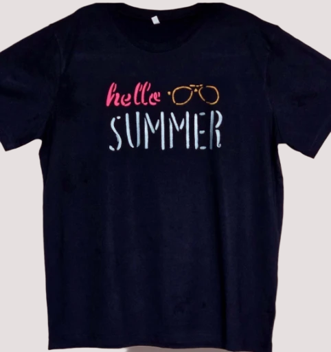 Non Gildan handpainted Hello Summer T-Shirt large size 