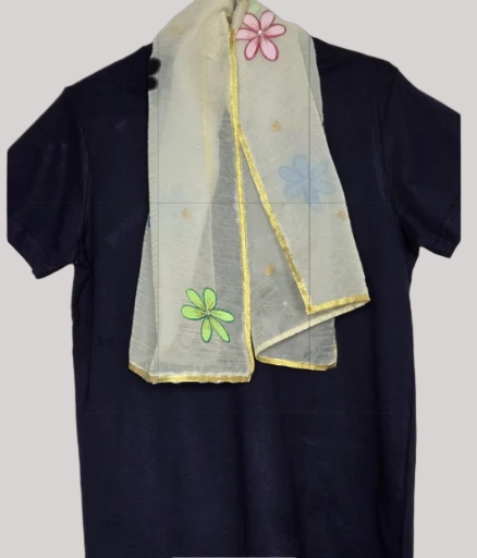 handpainted scarf with tshirt sold