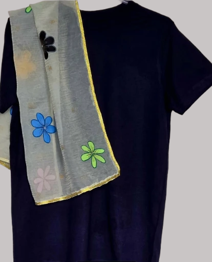 handpainted scarf with tshirt sold