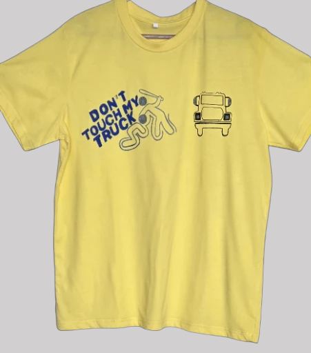 Non Gildan handpainted Yellow  Graphic T-Shirt Large size 