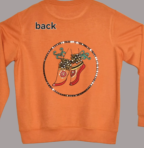 Orange Festive Sweatshirt Large size 