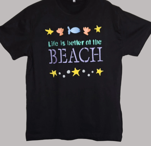 Non Gildan Beach Life Graphic T-shirt Medium size SOLD