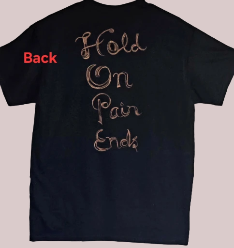 Gildan cotton Black Bleach painting T-Shirt Medium size