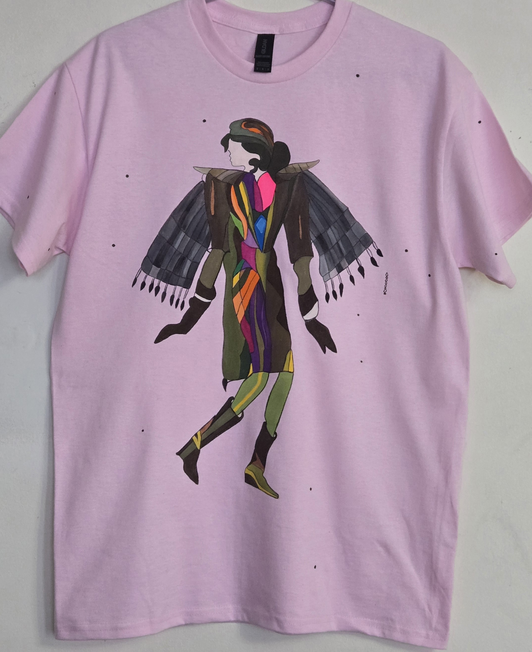 Gildan Hand painted Elegant woman T-shirt