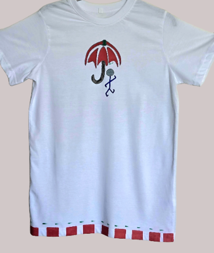 Non Gildan Hand-painted White T-Shirt small size
