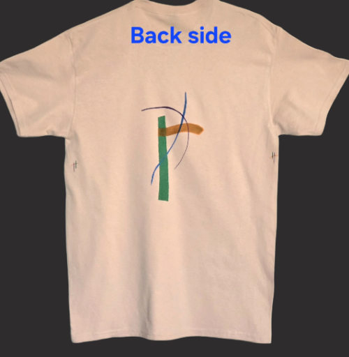 Gildan handpainted Abstract Art cotton  T-Shirt Medium size