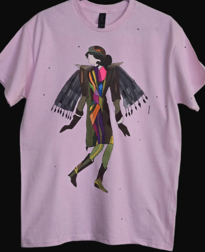 Gildan Hand painted Elegant woman T-shirt