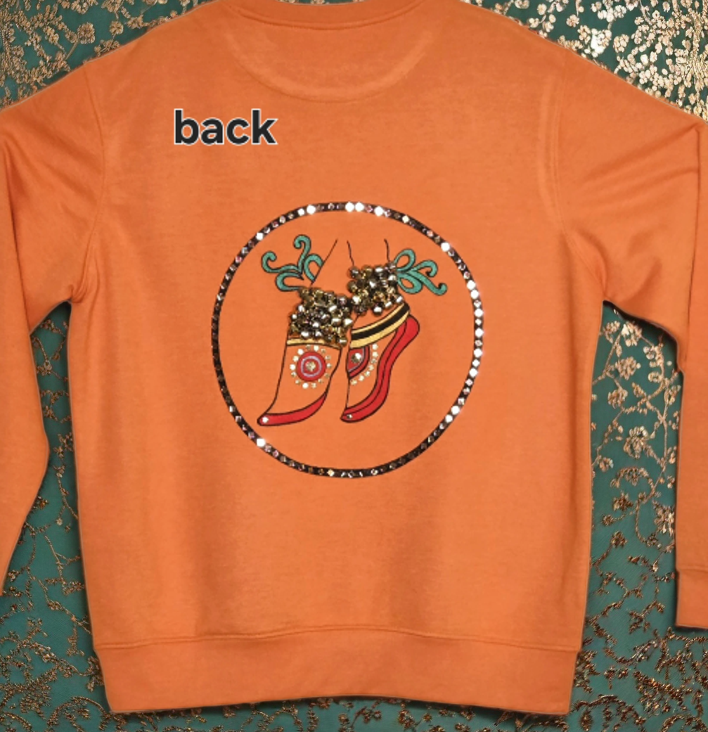 Orange Festive Sweatshirt Large size 