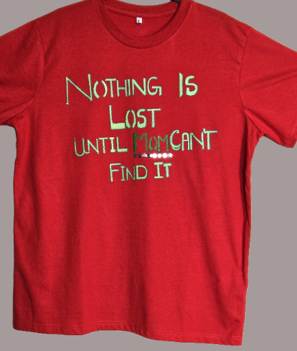 Non Gildan Tilt font Red Graphic T-Shirt large size