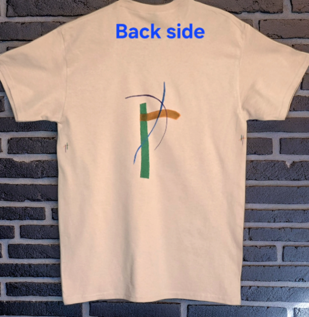 Gildan handpainted Abstract Art cotton  T-Shirt Medium size