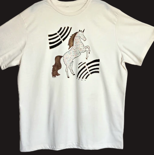 Unicorn offwhite Graphic handpainted T-Shirt XL size