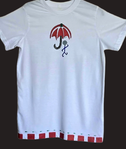 Non Gildan Hand-painted White T-Shirt small size