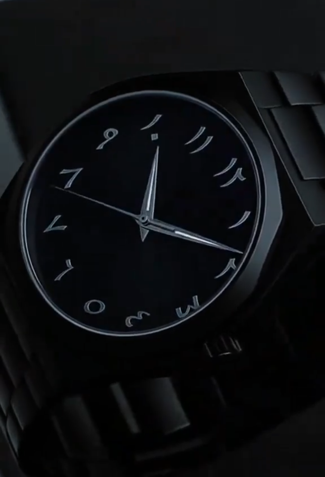 Black Arabic Aura Wristwatch