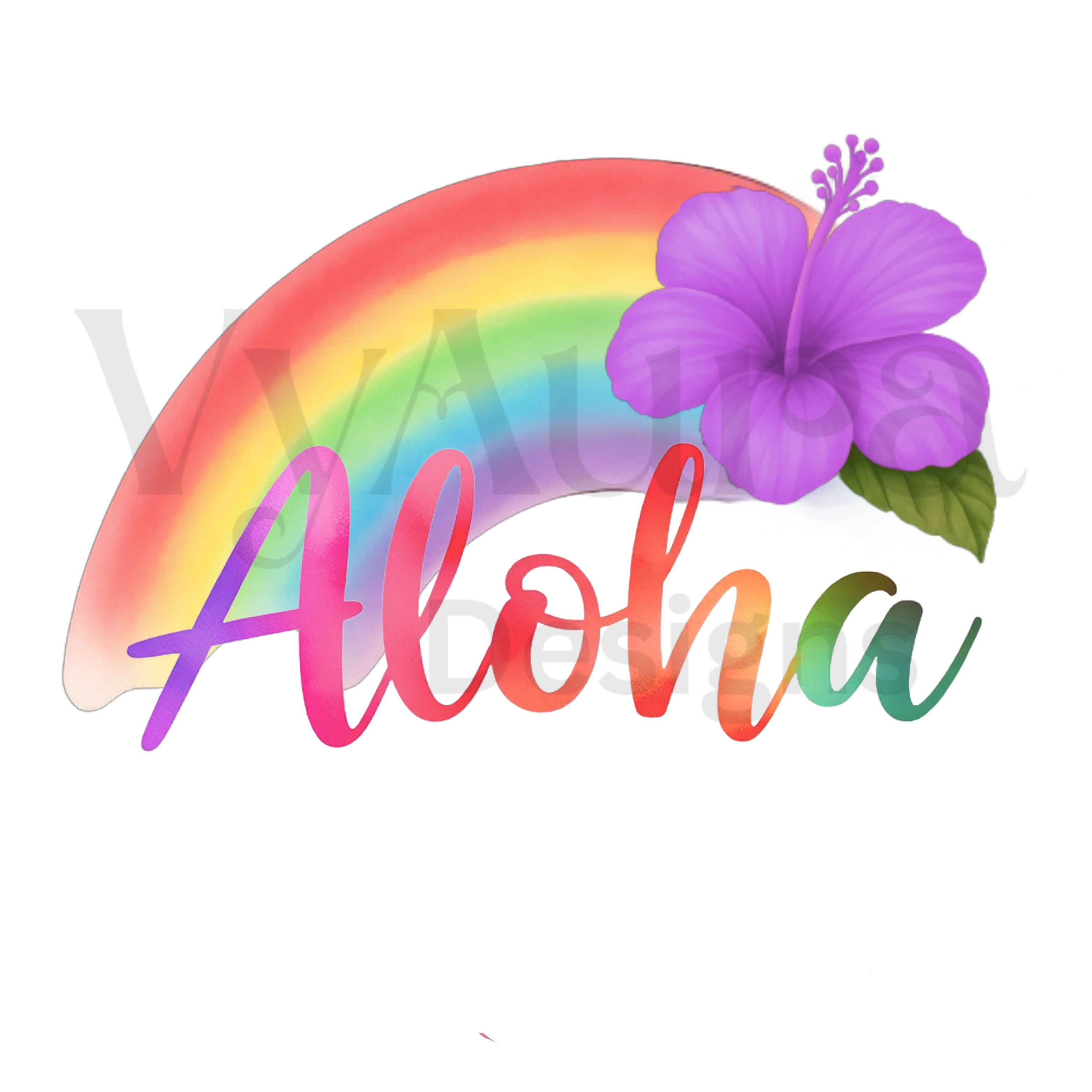 ALOHA Purple Rainbow Palms