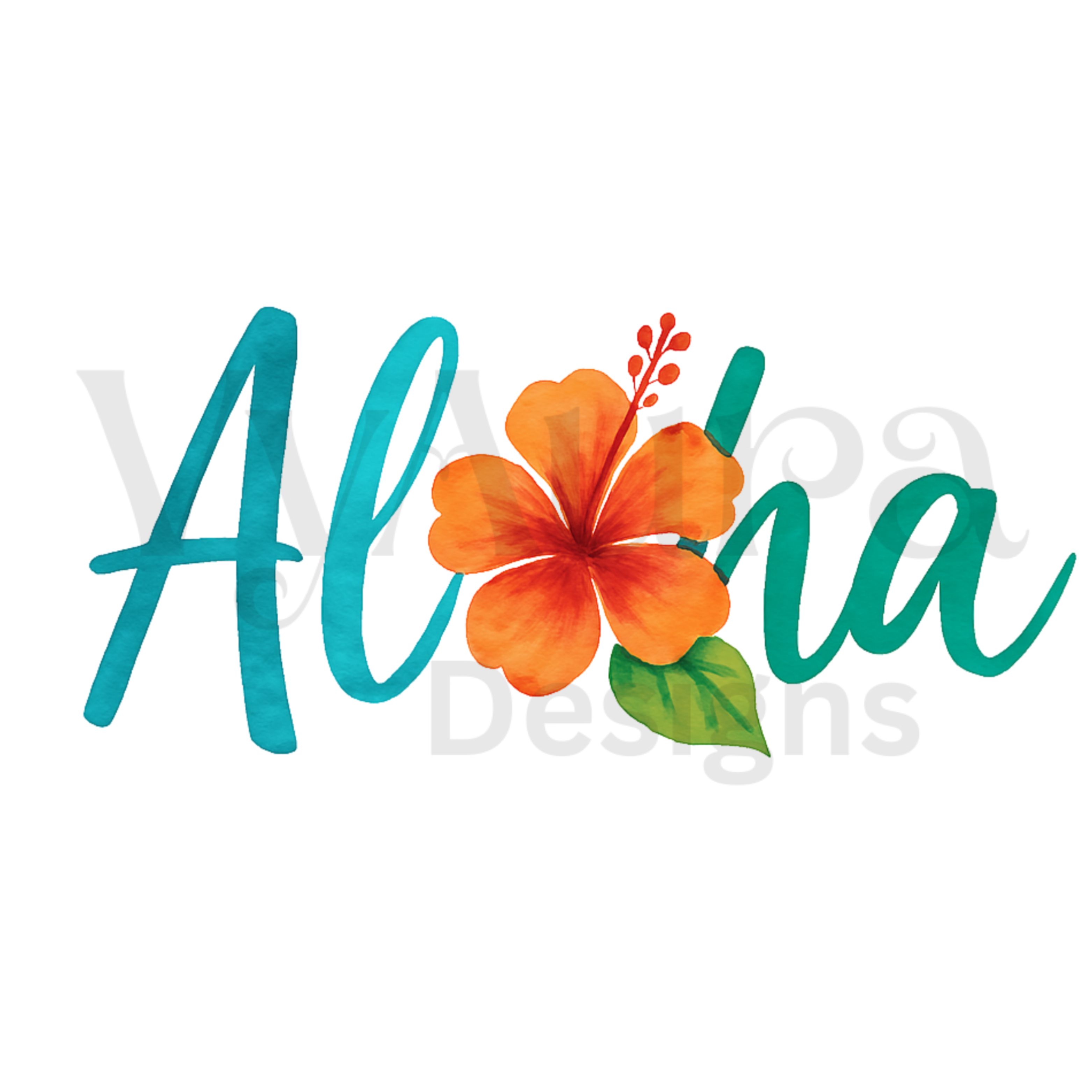 Aloha Hibiscus Teal