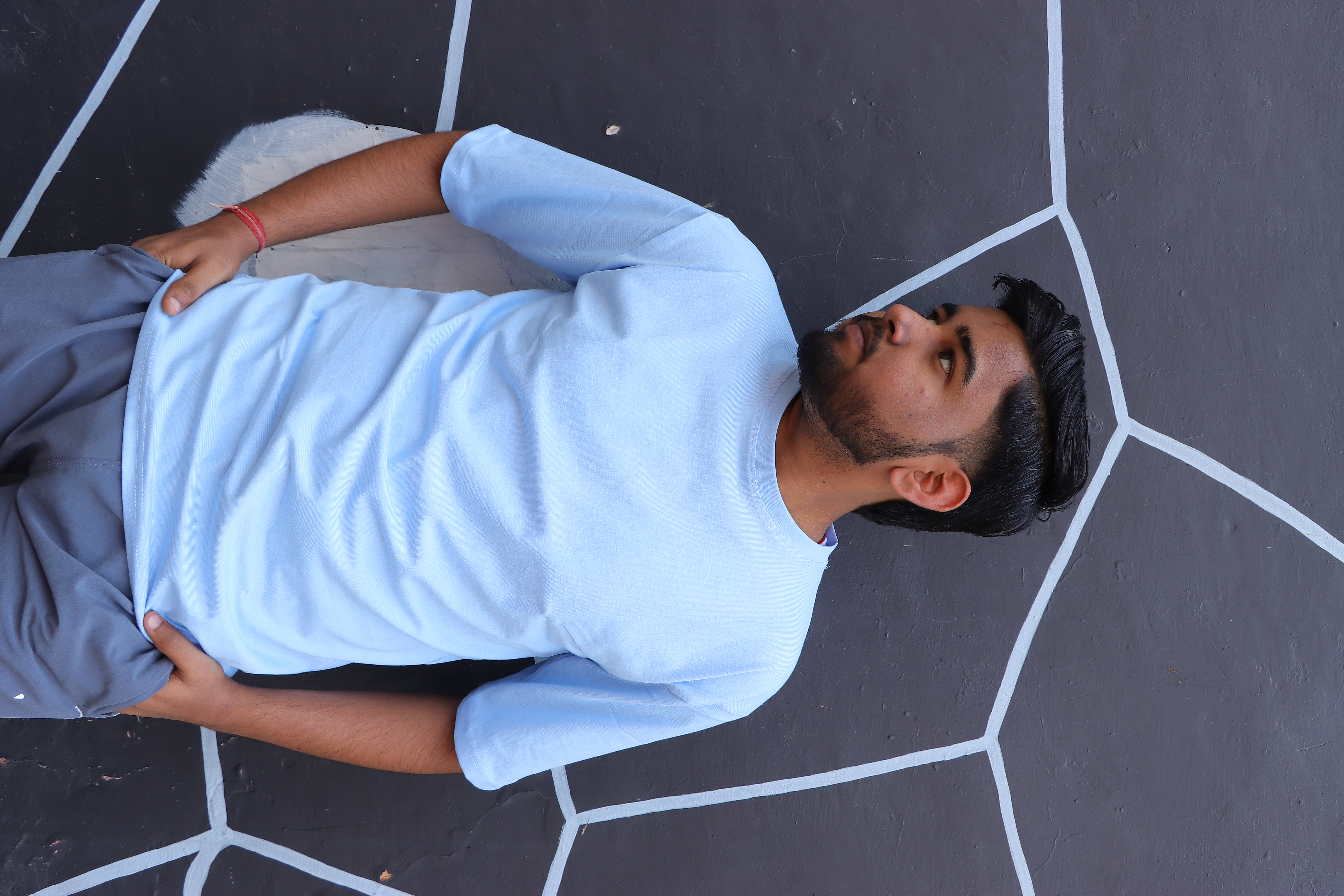 Aqua Blue Oversized T-Shirt