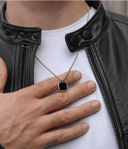 Black Beaded Necklace