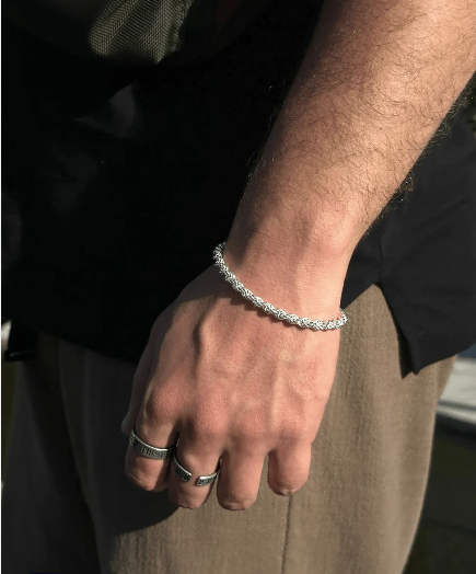 Silver Rope Bracelet