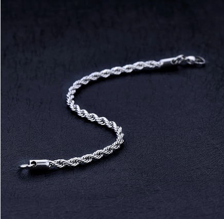 Silver Rope Bracelet