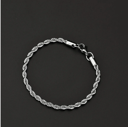 Silver Rope Bracelet