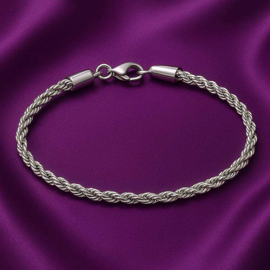 Silver Rope Bracelet