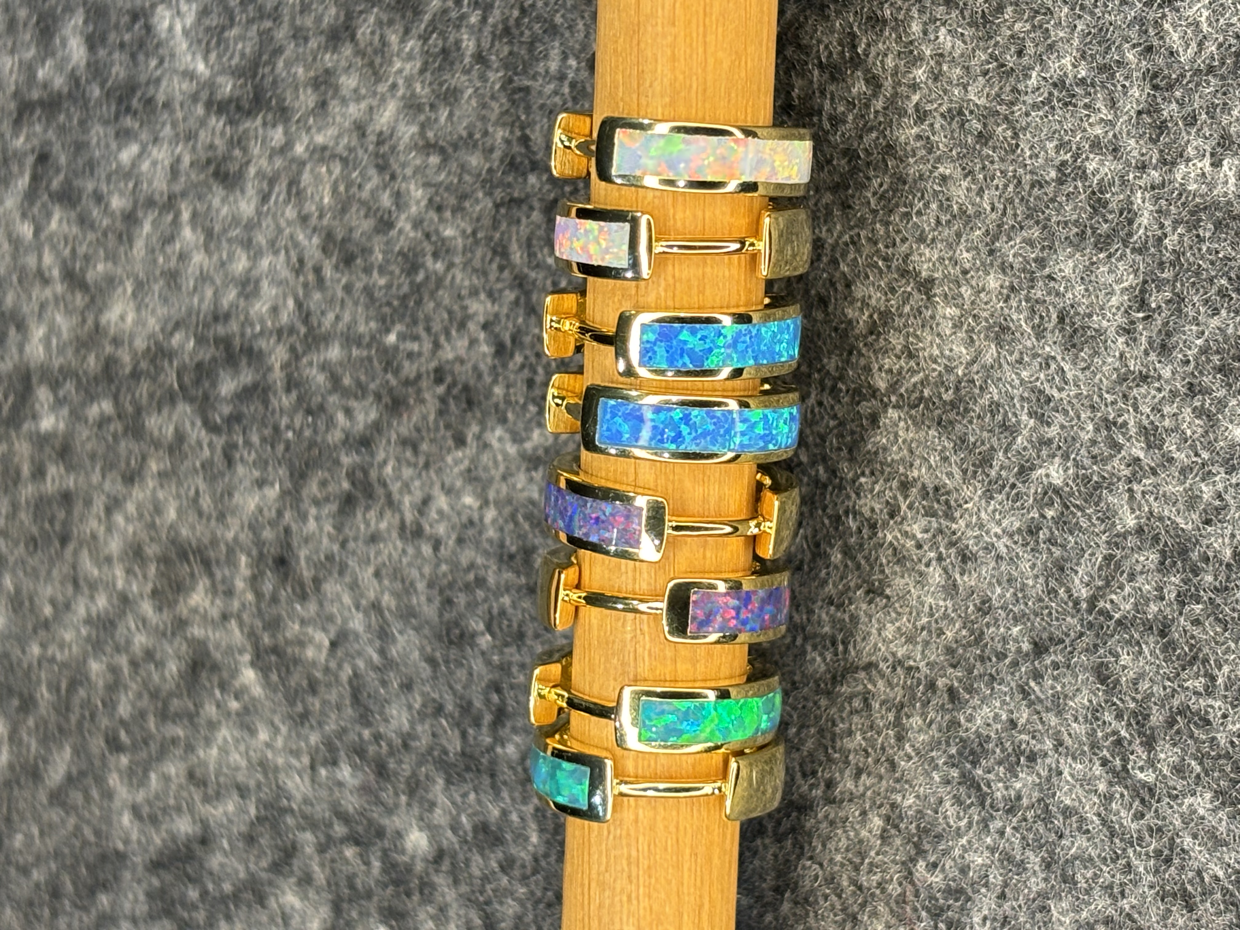 18K Gold Finish Opal Inlay Huggie Earrings Set | Dainty  Opal & Gemstone Hoops in White, Blue, Purple, Green | Perfect Mother's Day Gift