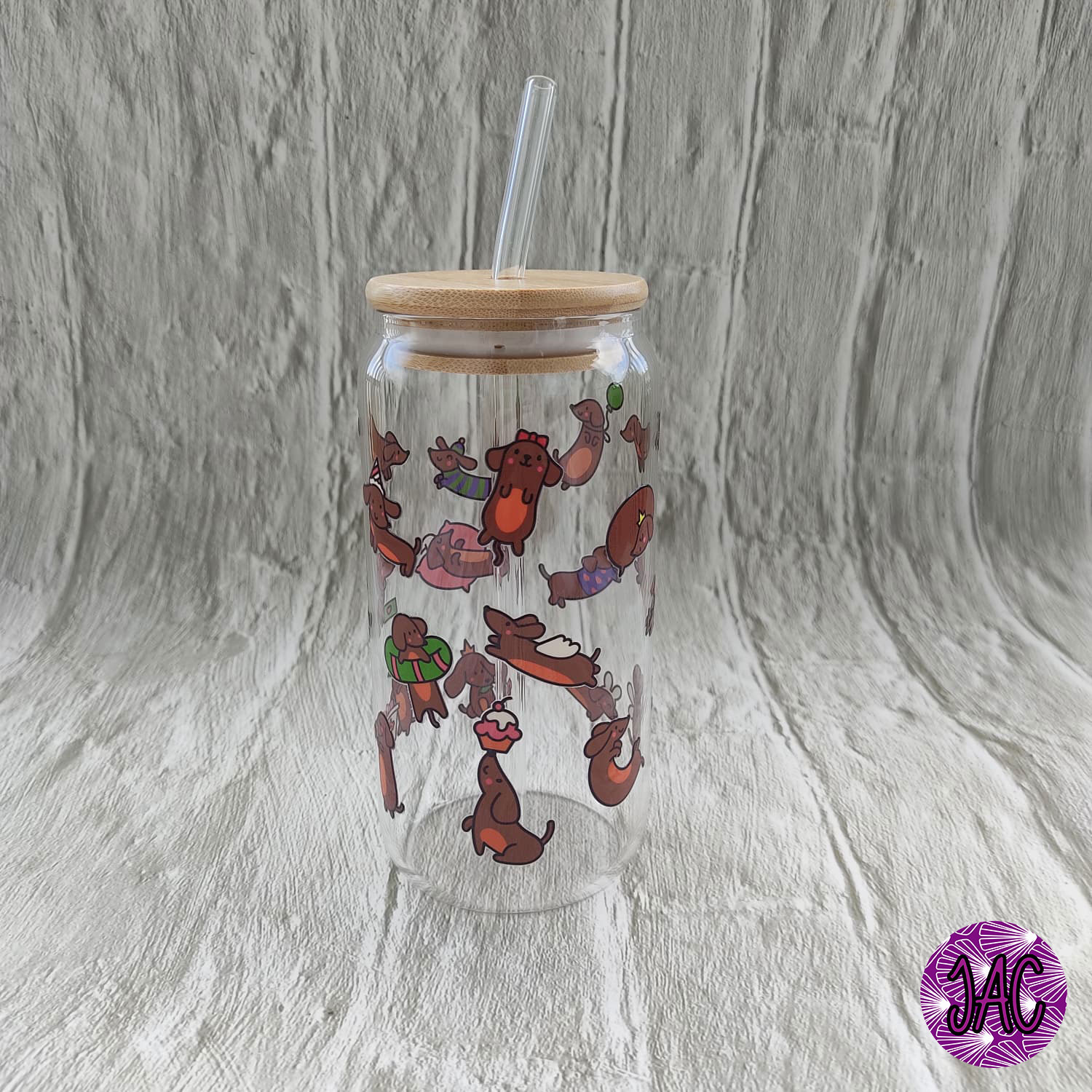 Gobelet en verre thème Chien