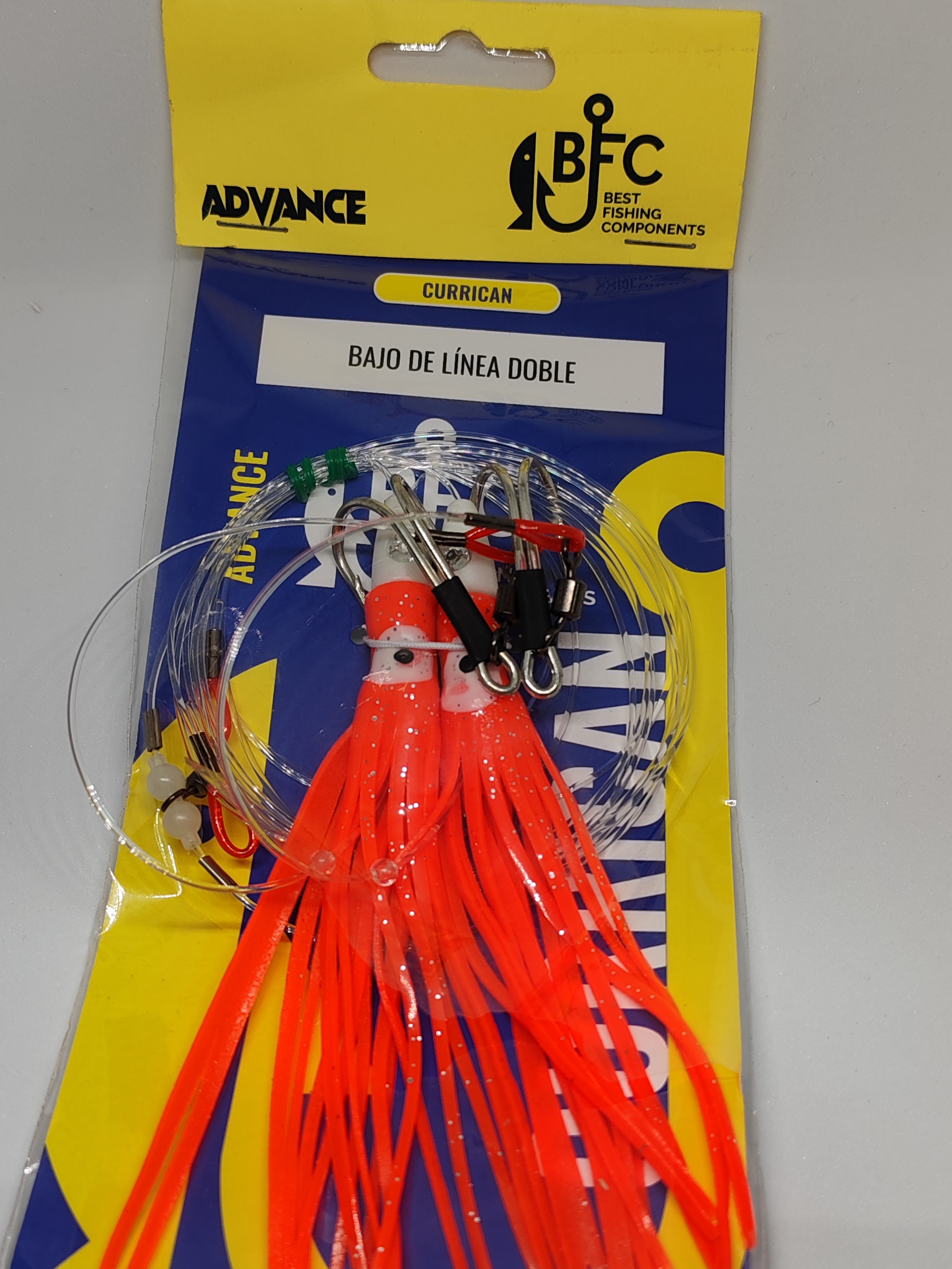 Bajo de linea doble currican pulpitos, anzuelos dobles. BFC