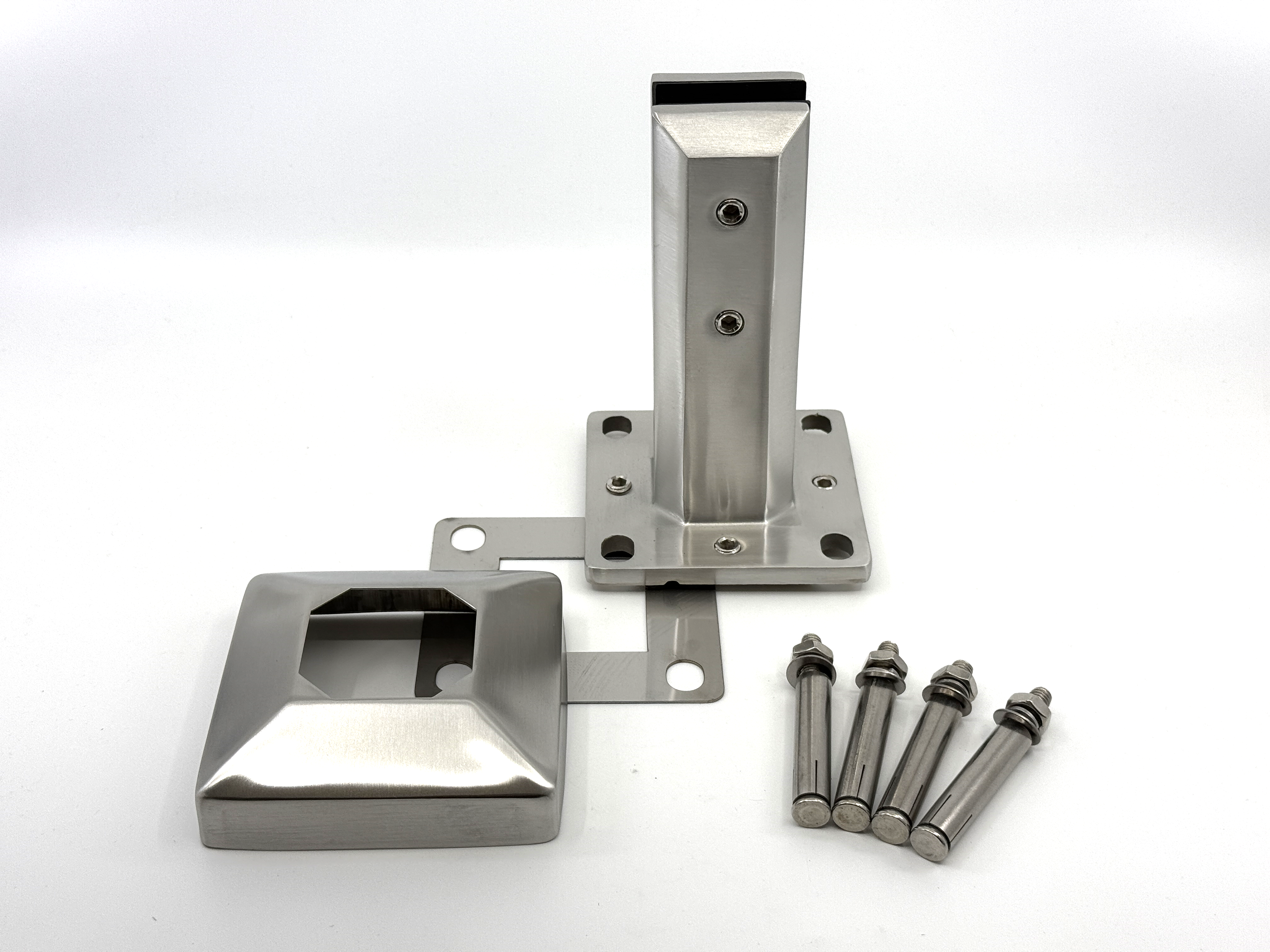 Support/base (Spigot) pour clôture de verre - Ensemble