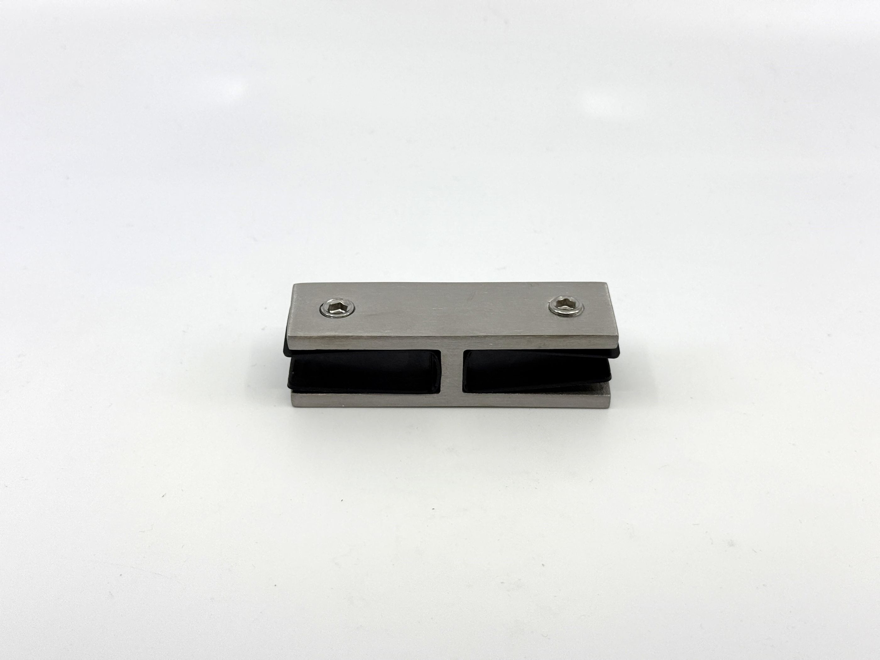 Jonction d'acier inox horizontale pour verre 12mm