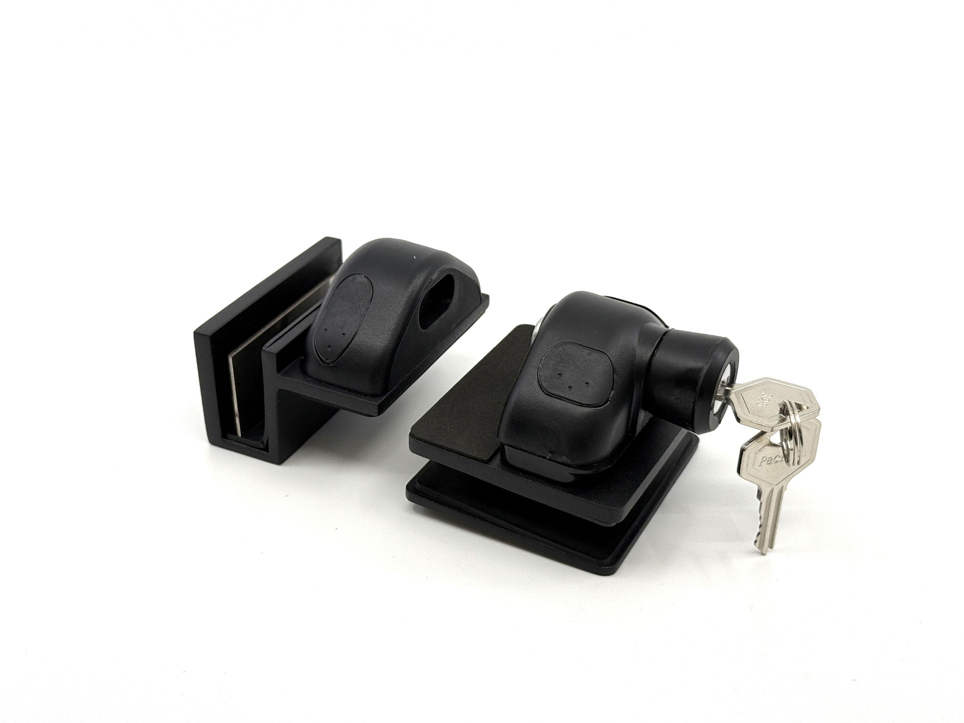 Serrure en acier inox - porte de clôture de verre 12mm (90 degrés)