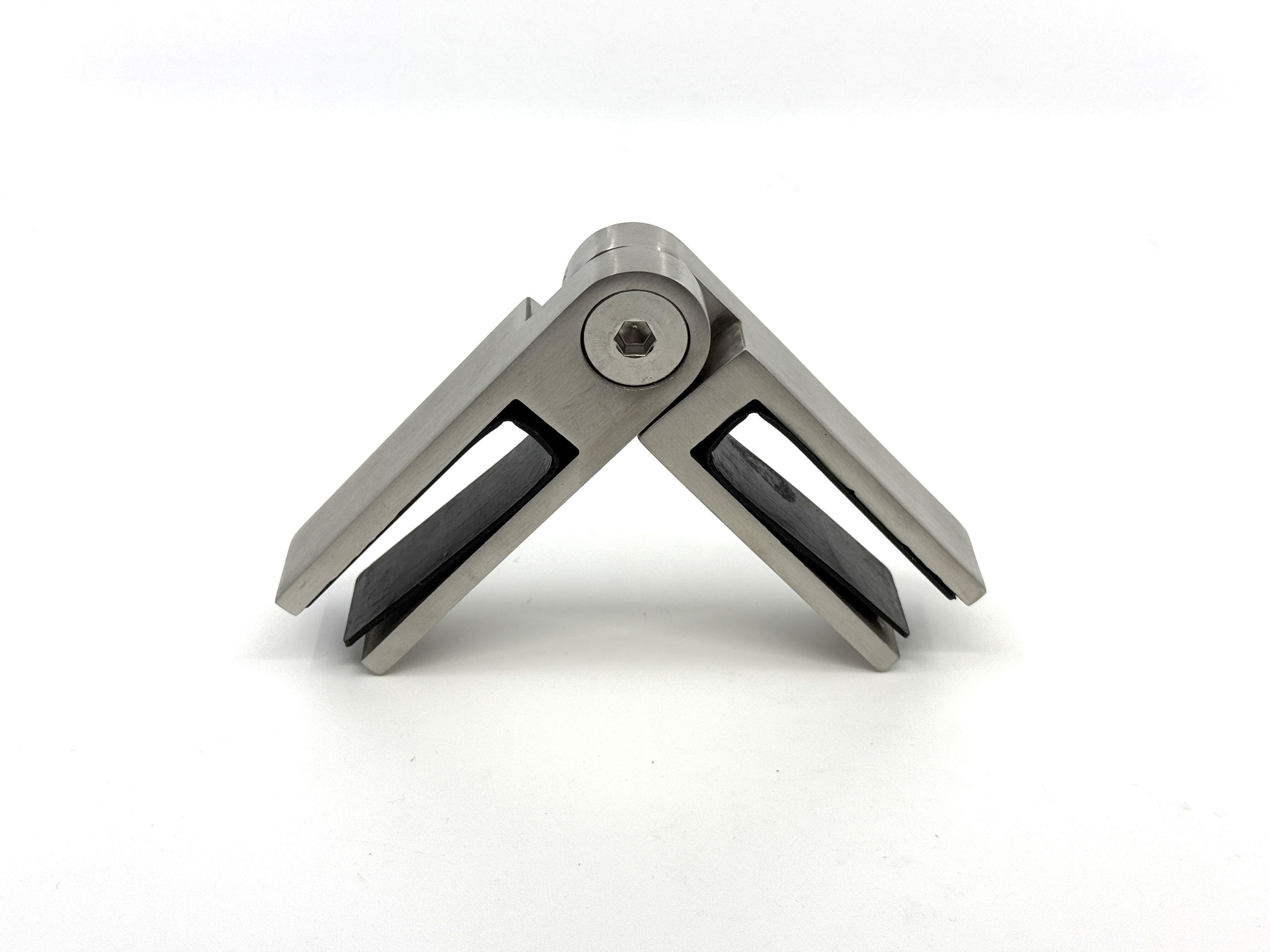 Jonction d'acier inox, ajustable à 180 degrés pour clôtures de verre 12mm