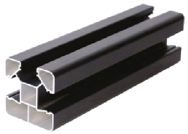 Poteau d'aluminium 6' ou 8' Noir (Ensemble avec base)