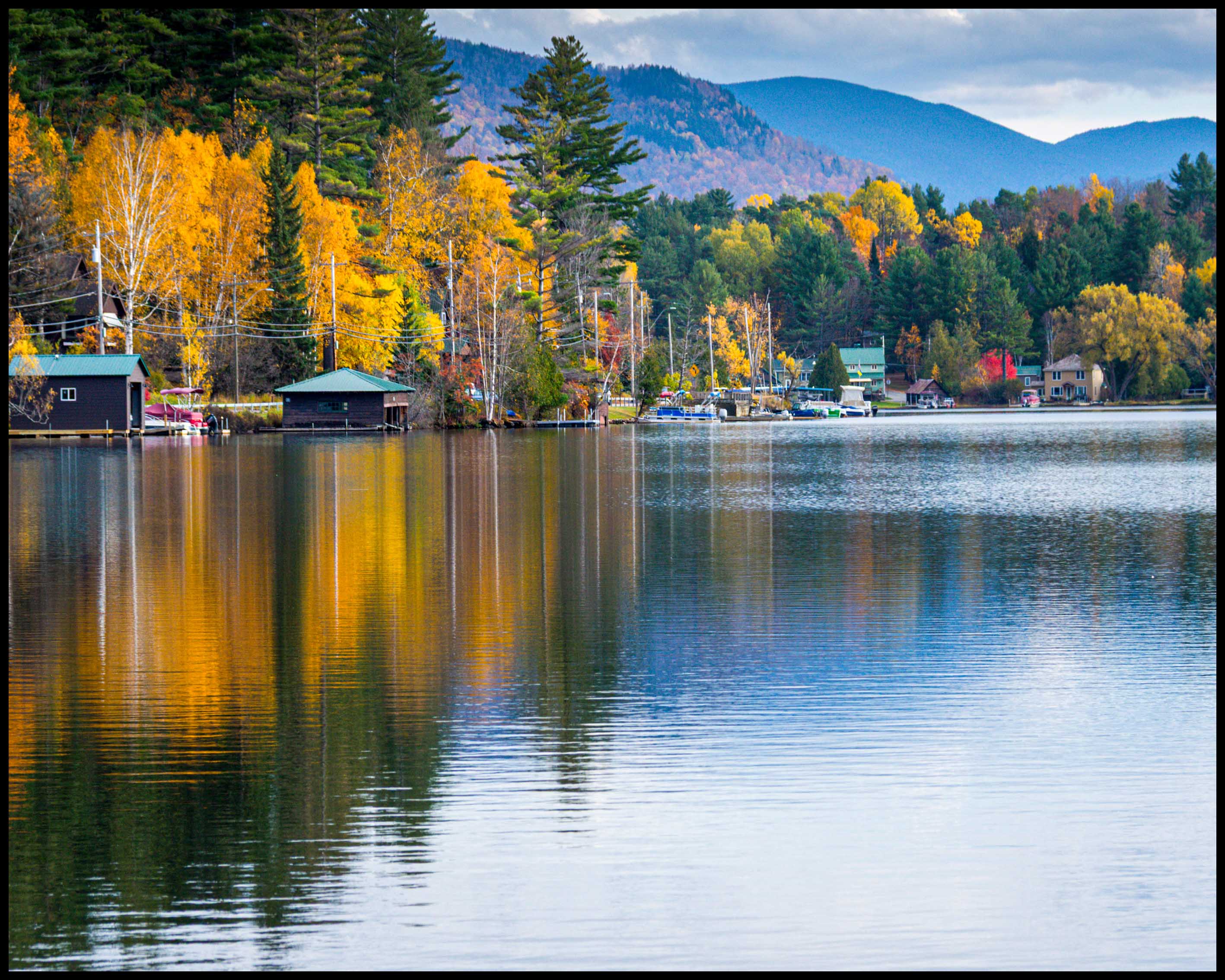 Autumn Gallery - 9 - Reflection Lake Flower w Mountain
