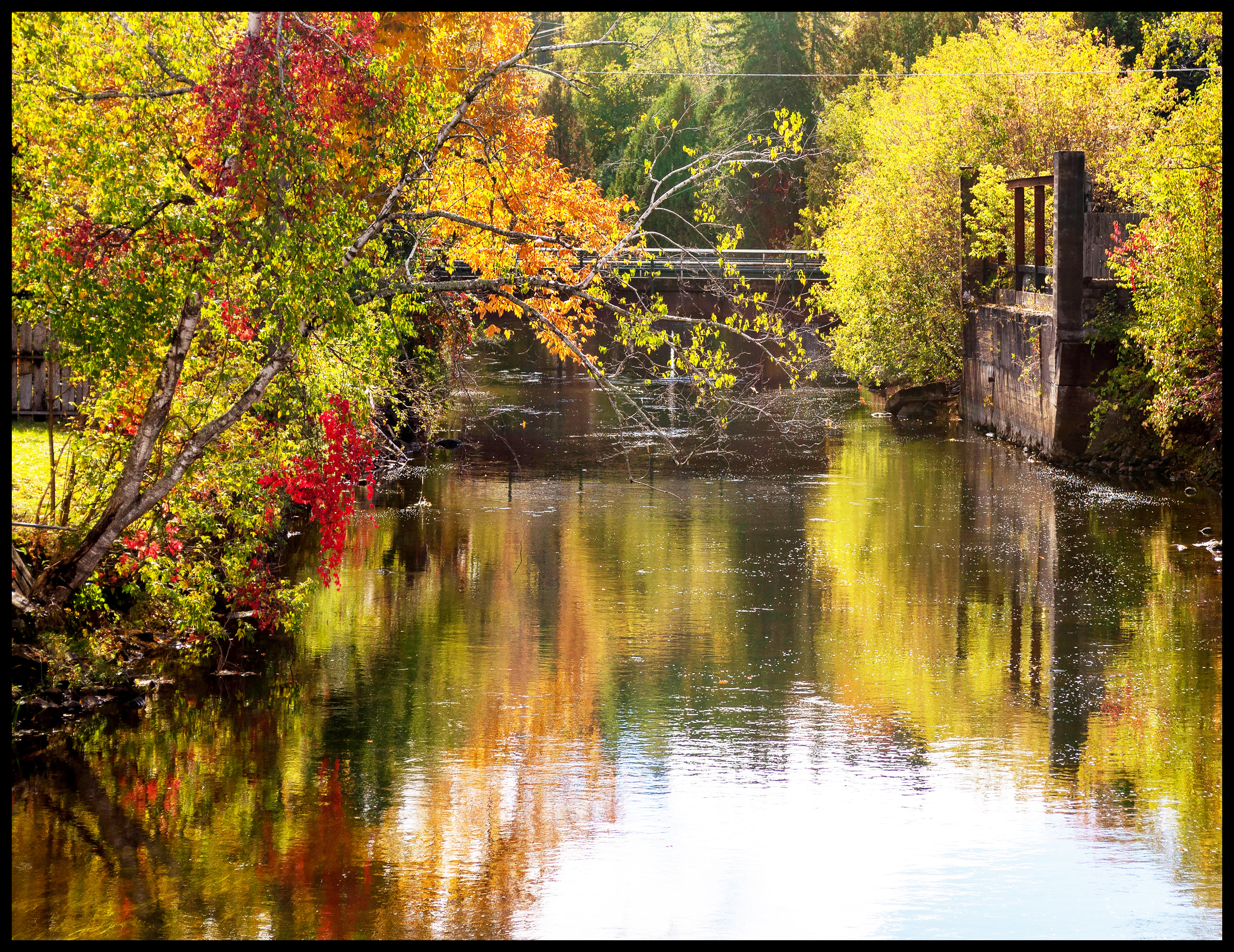 Autumn Gallery - k11 - Saranac River at Broadway Bridge