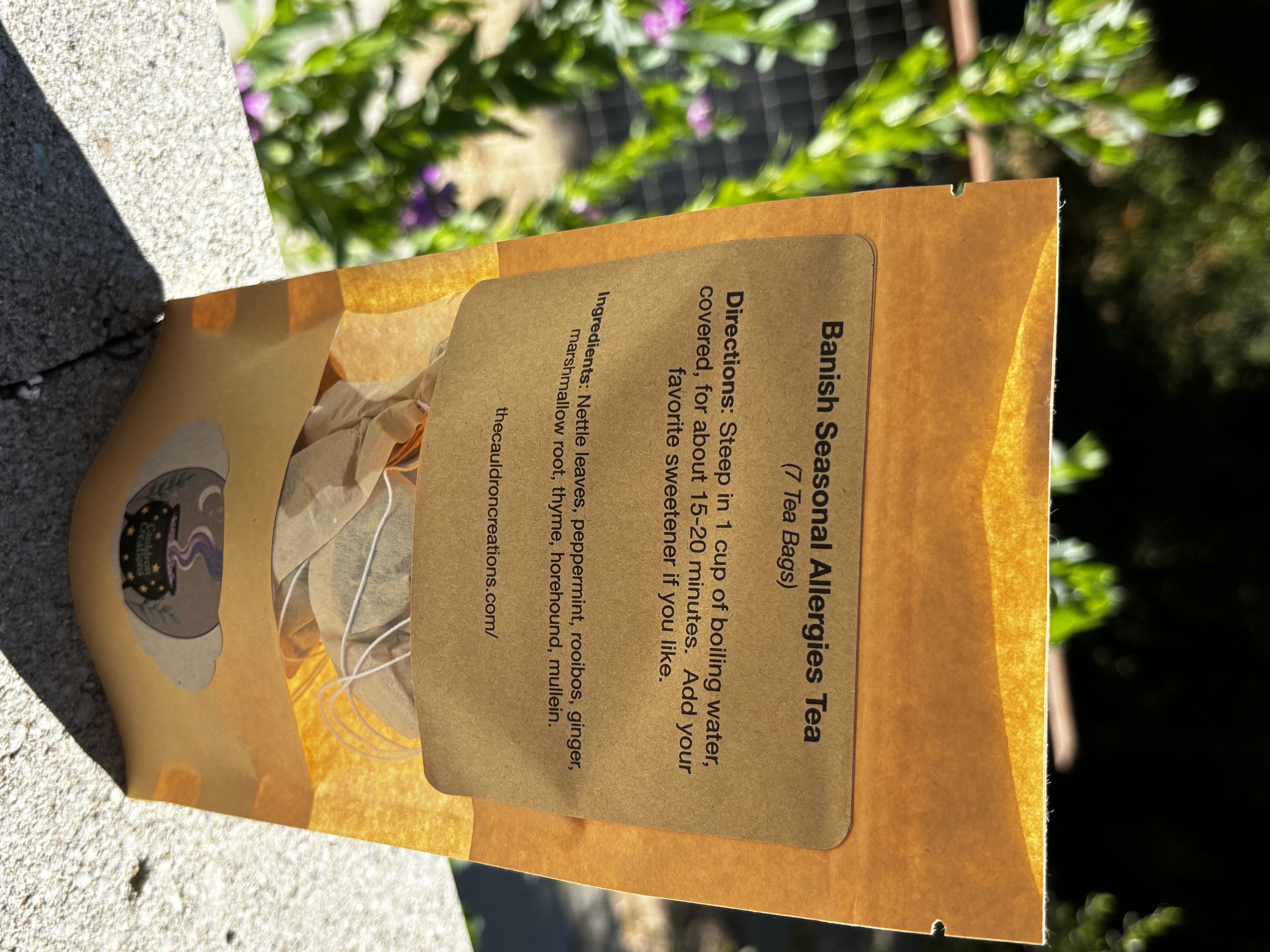 Banish Seasonal Allergies Tea (single bag or pack of 7)