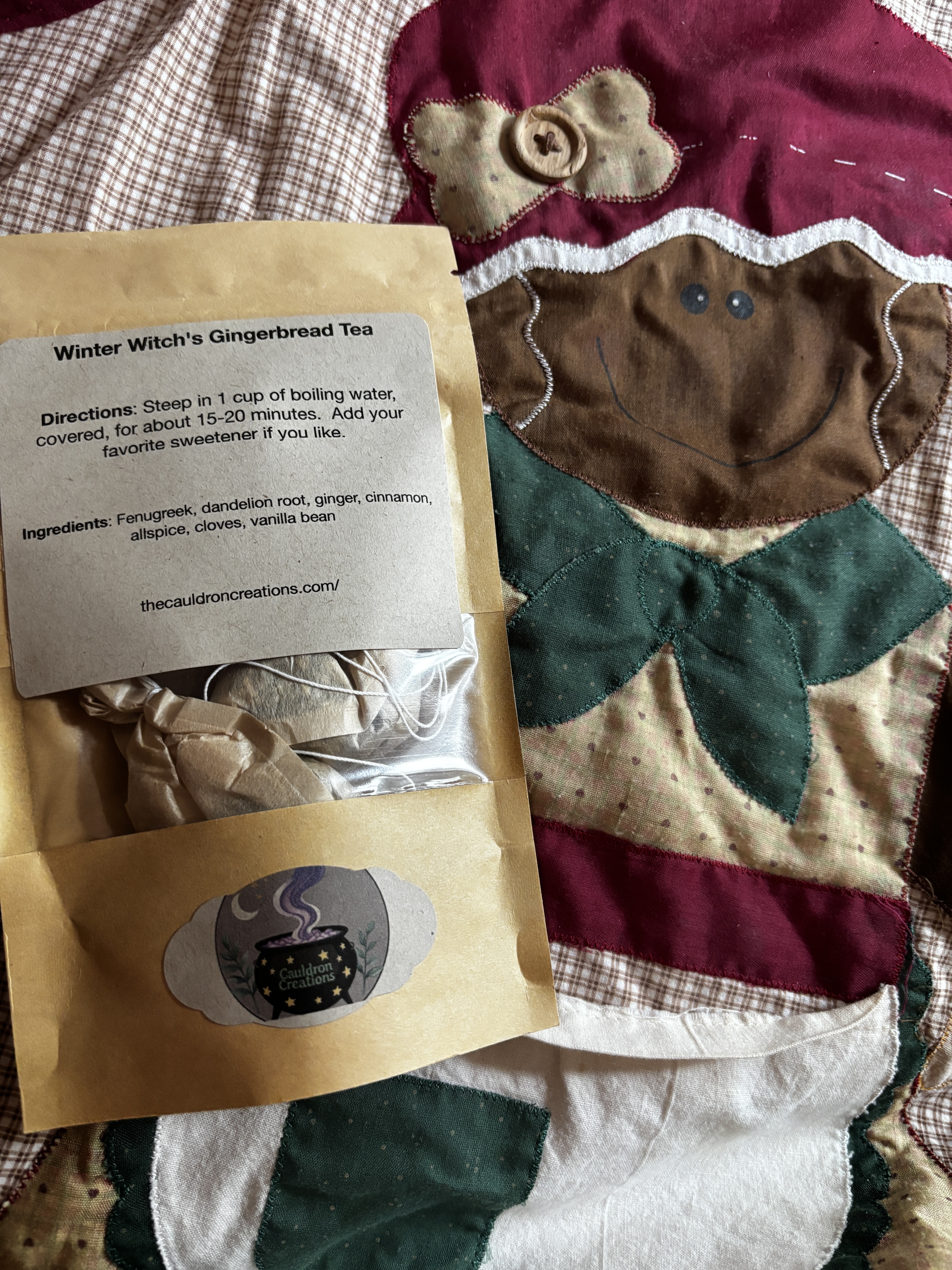 Winter Witch’s Gingerbread Tea (single tea bag or 7 teabags)