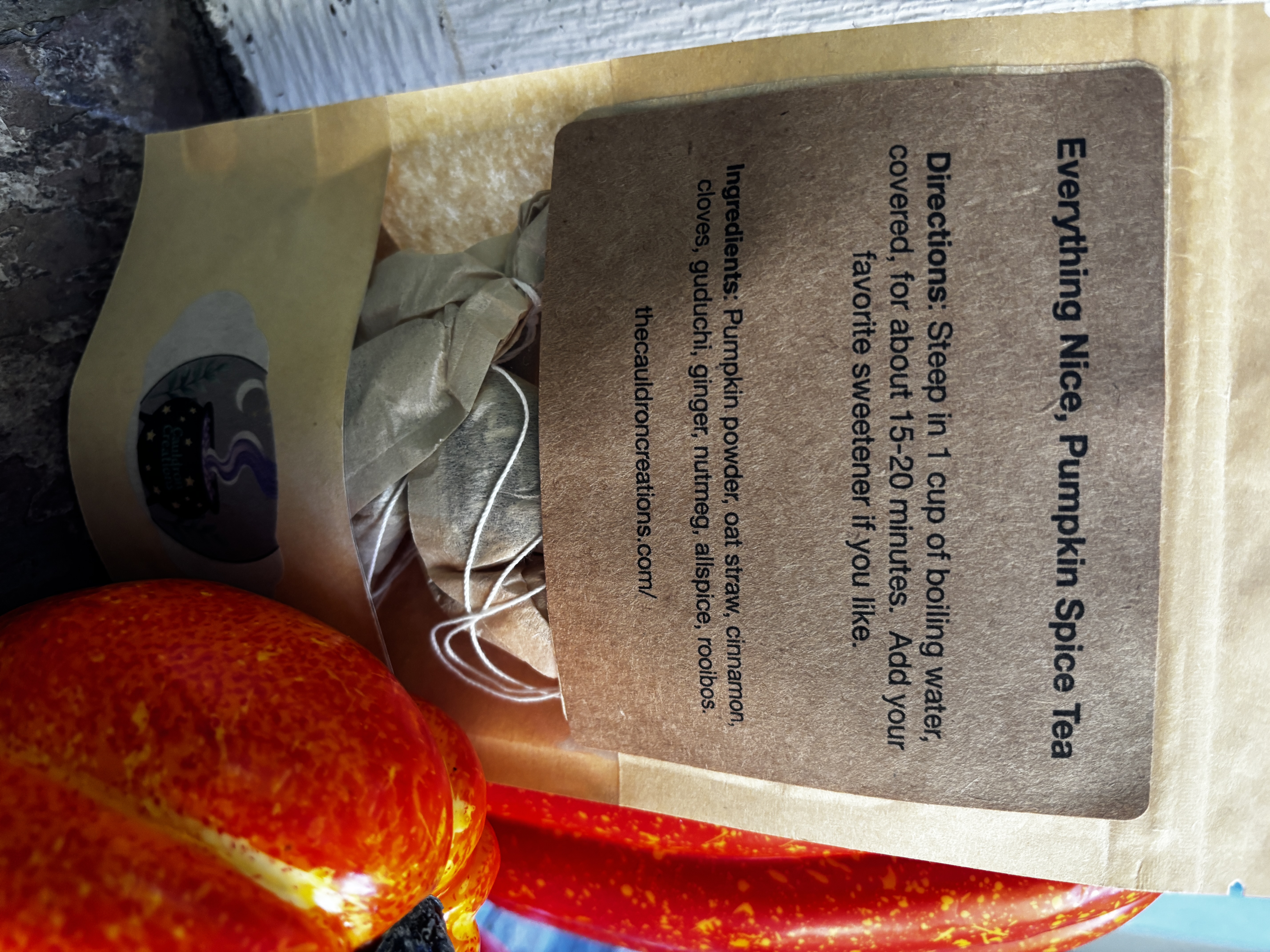 Everything Nice, Pumpkin Spice Tea (single bag or pack of 7)