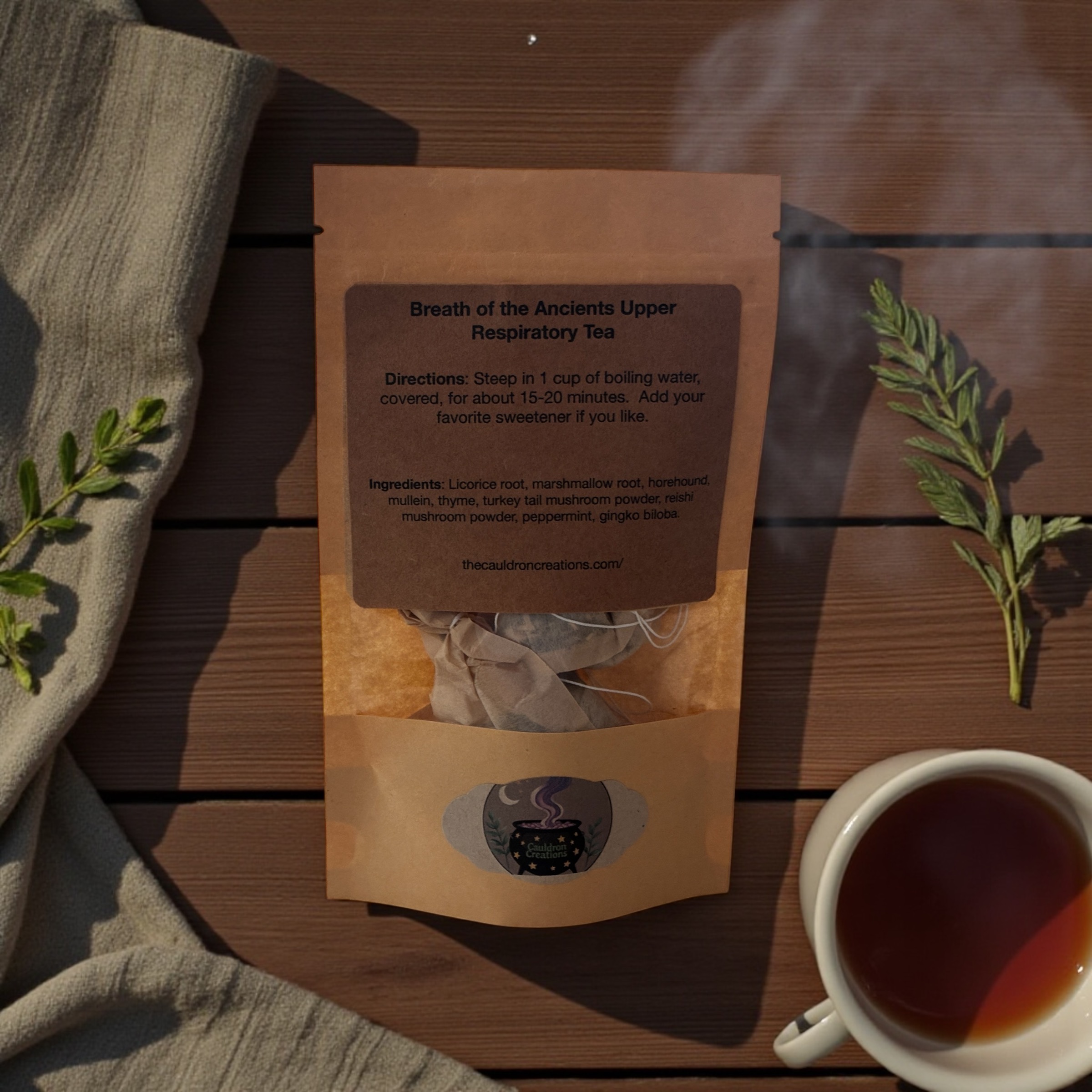 Breath of the Ancients Upper Respiratory Tea (single tea bag or pack of 7)