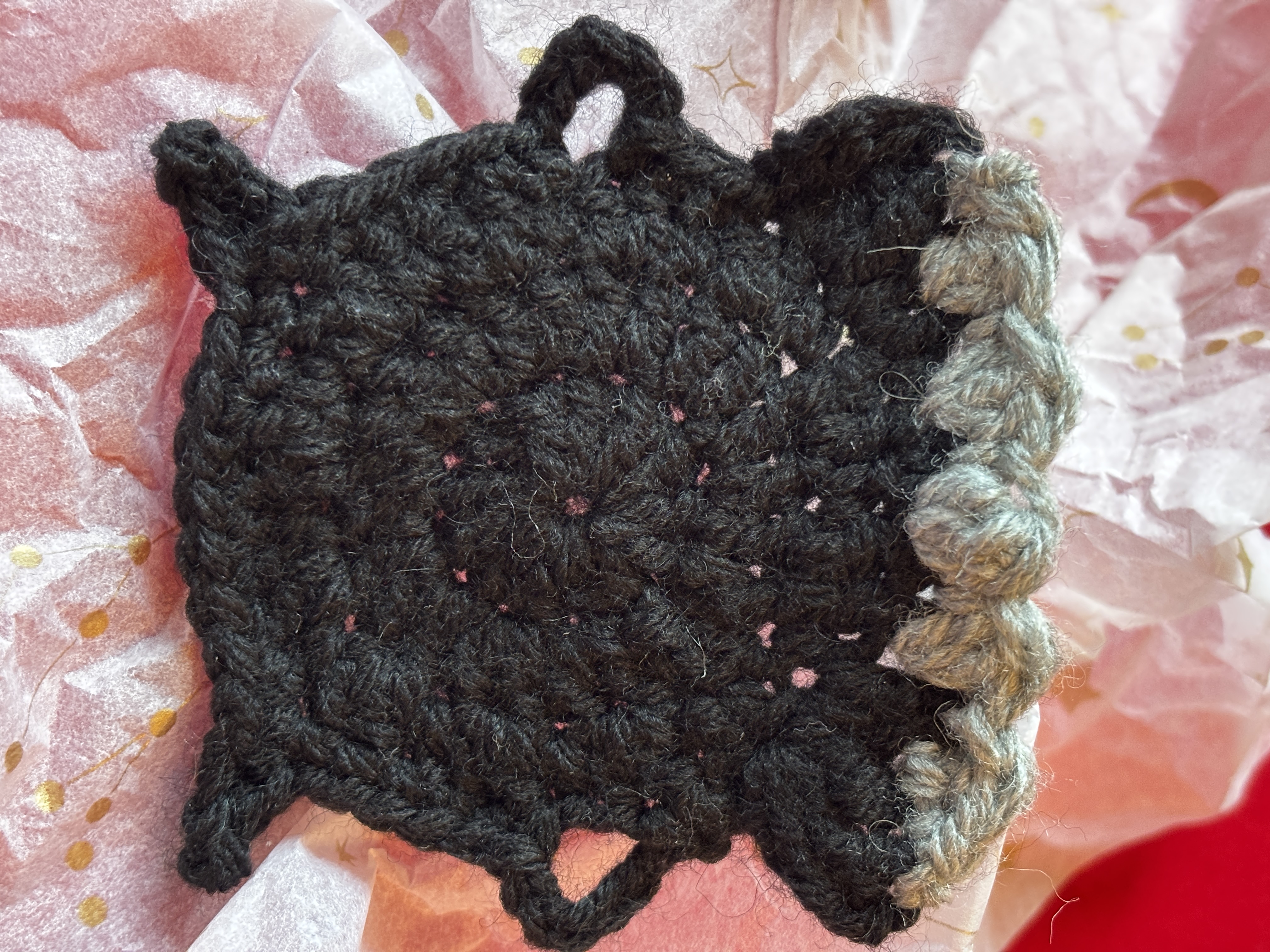 Handmade Crochet Cauldron Coaster Set (4)