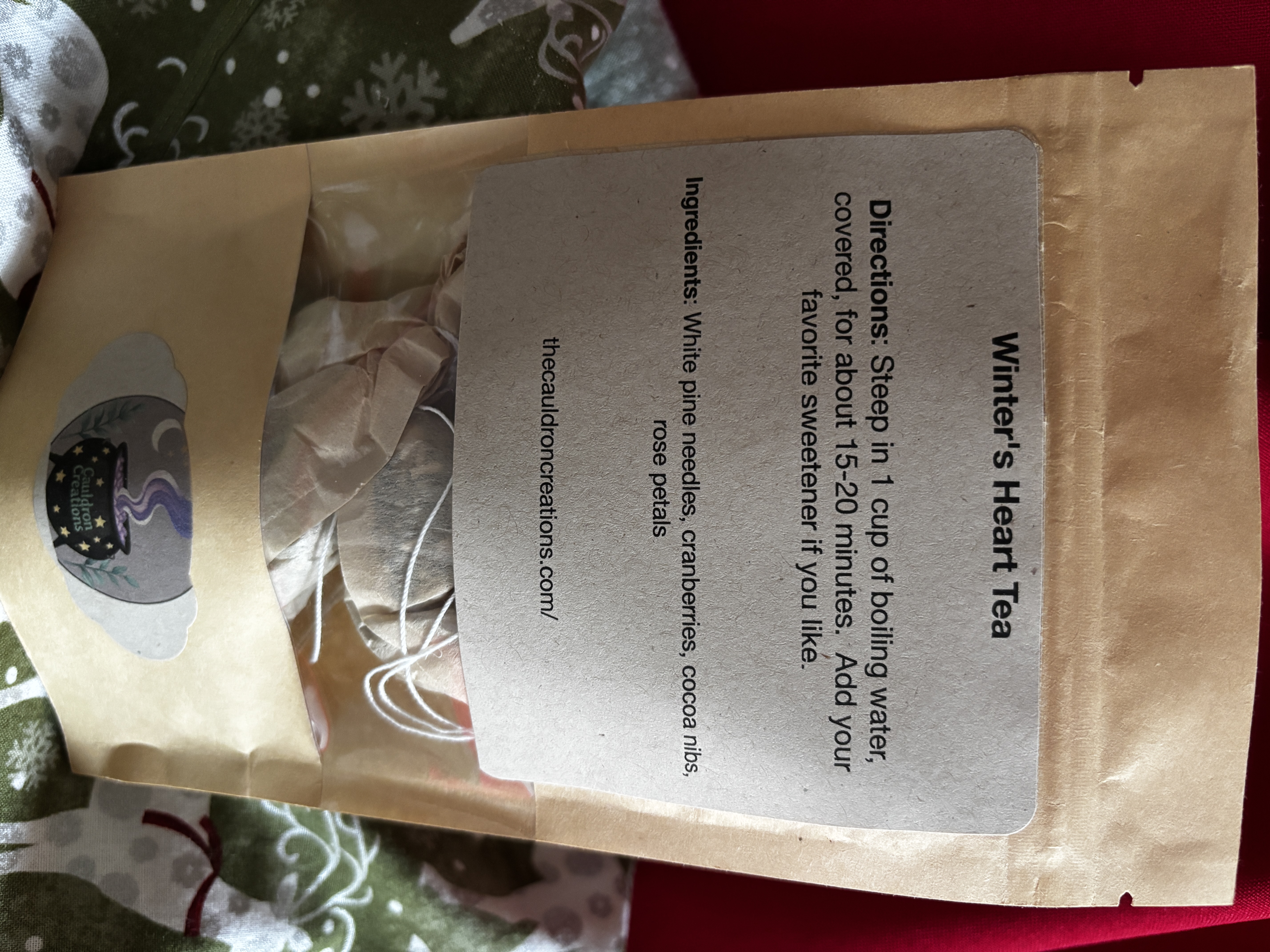 Winter's Heart Tea (single tea bag or 7 teabags)