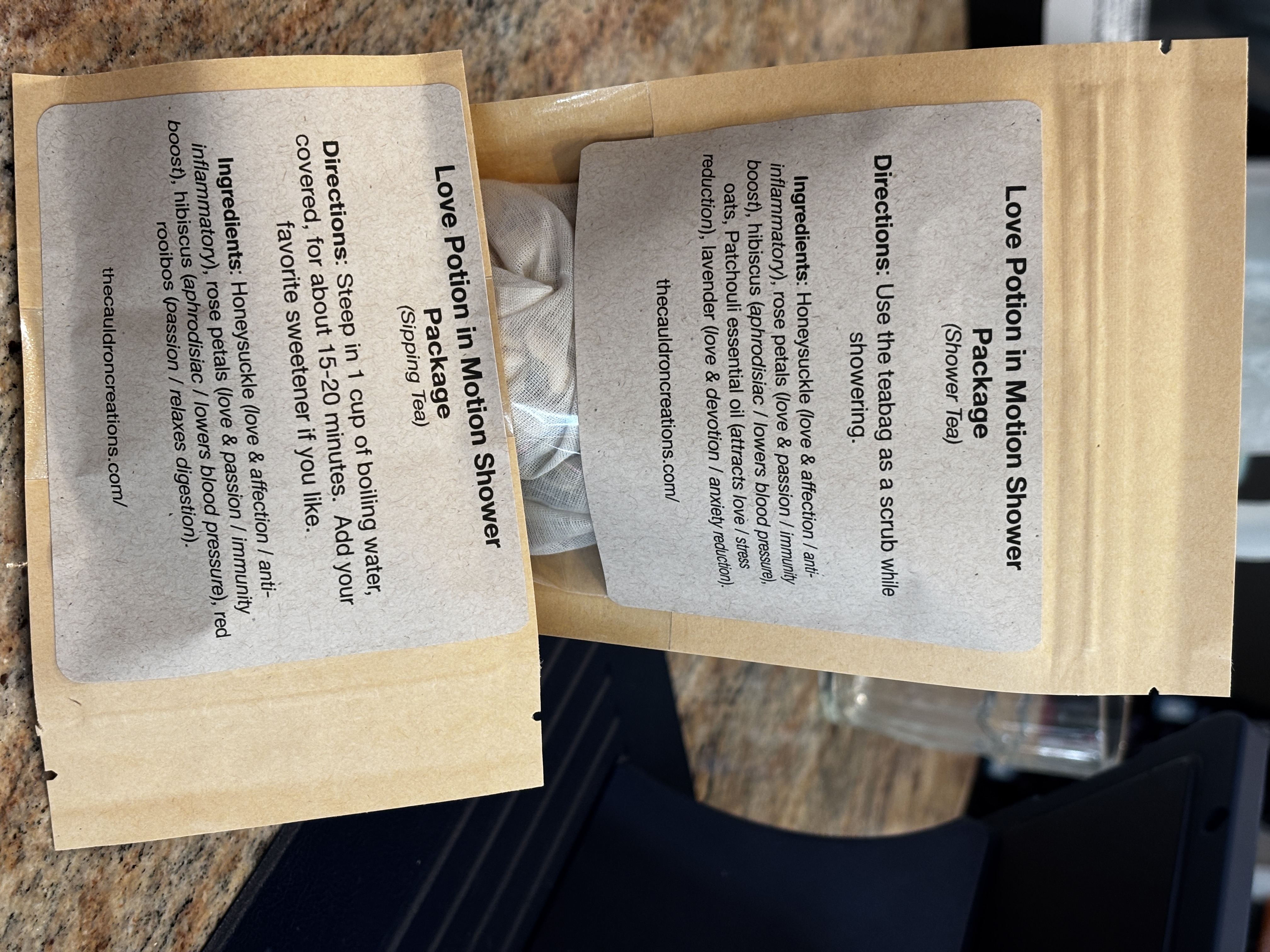 Love Potion in Motion Shower and Sipping Tea