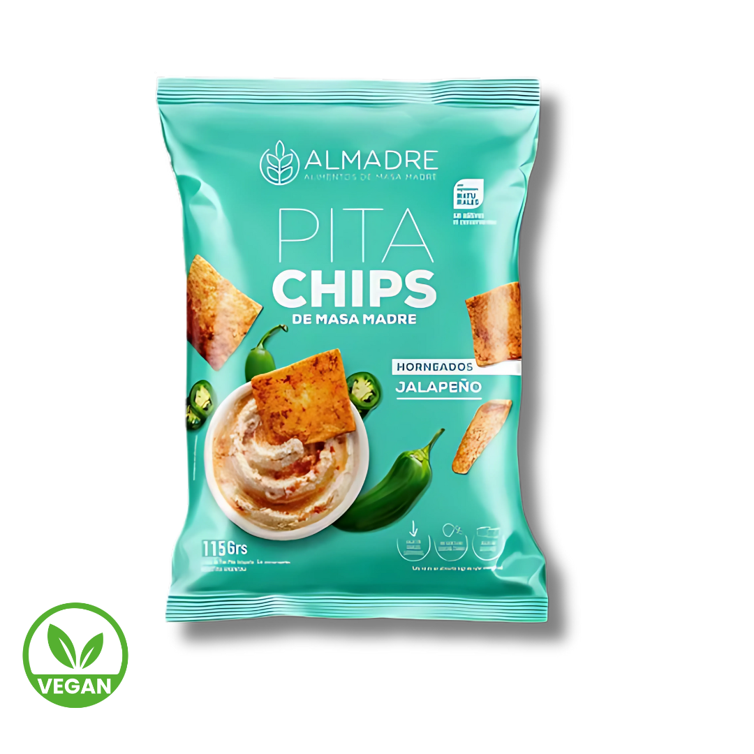 Pita Chips de Masa Madre Jalapeño x 115g - Almadre